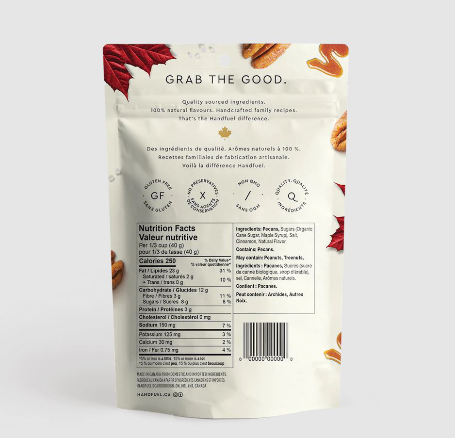 Handfuel Maple Glazed Pecans