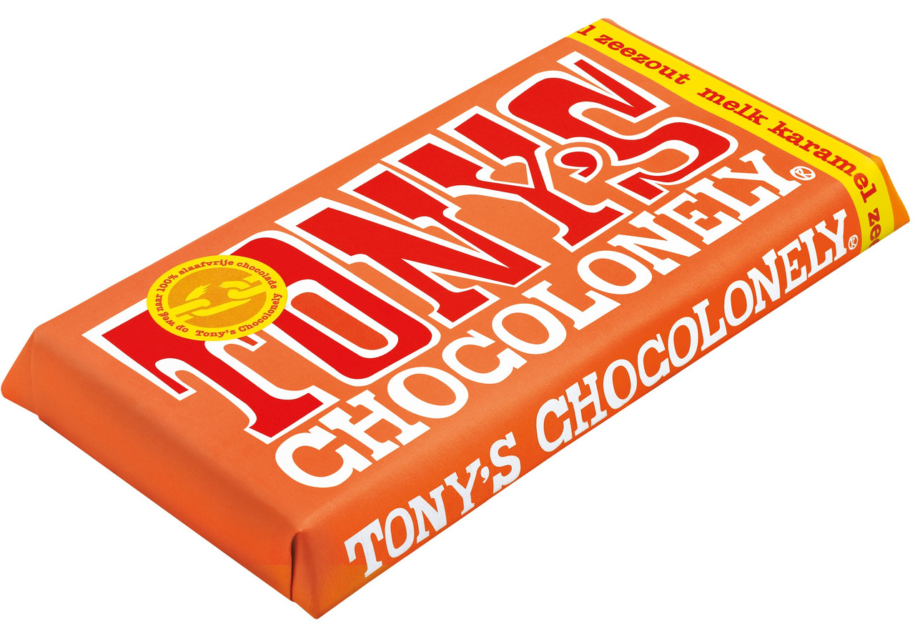 Tony's Chocolonely Milk Chocolate Caramel Sea Salt Bar