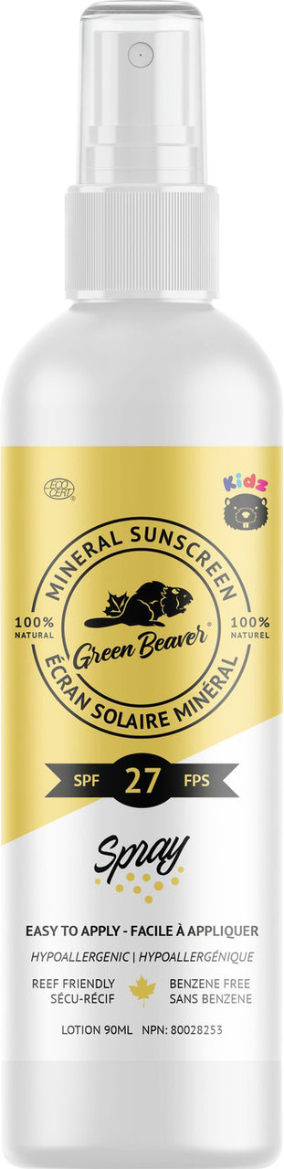 Green Beaver SPF 27 Mineral Sunscreen Spray Kids 90ml