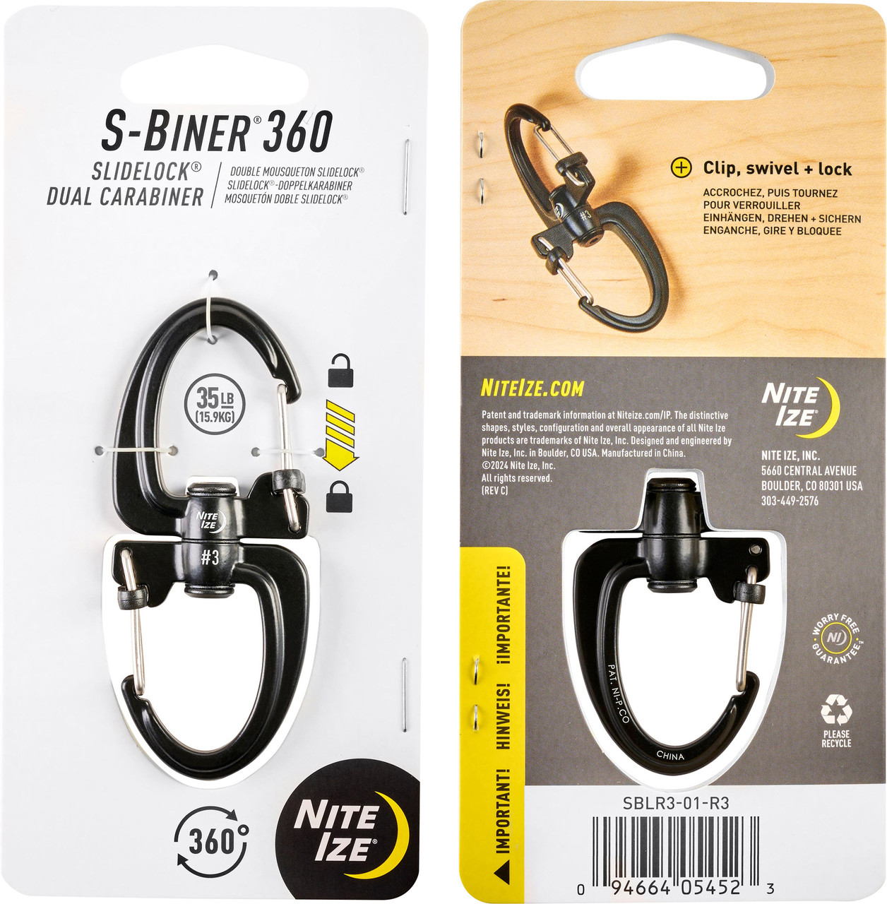 Nite Ize S-Biner 360 SlideLock Dual Carabiner 3