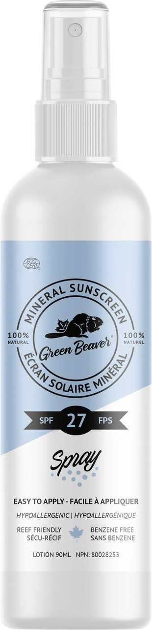 Green Beaver SPF 27 Mineral Sunscreen Spray Adult 90ml