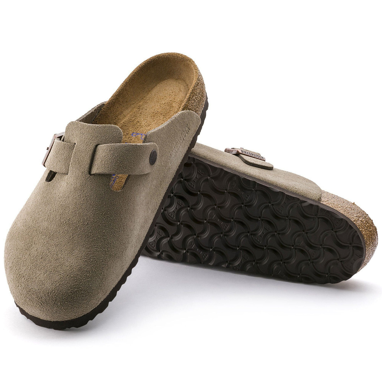 Birkenstock Boston Suede Leather Soft Footbed Clogs - Unisex