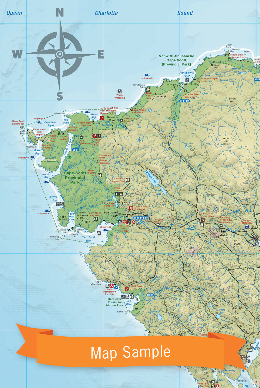 Backroad Mapbooks Vancouver Island North BC Waterproof Map