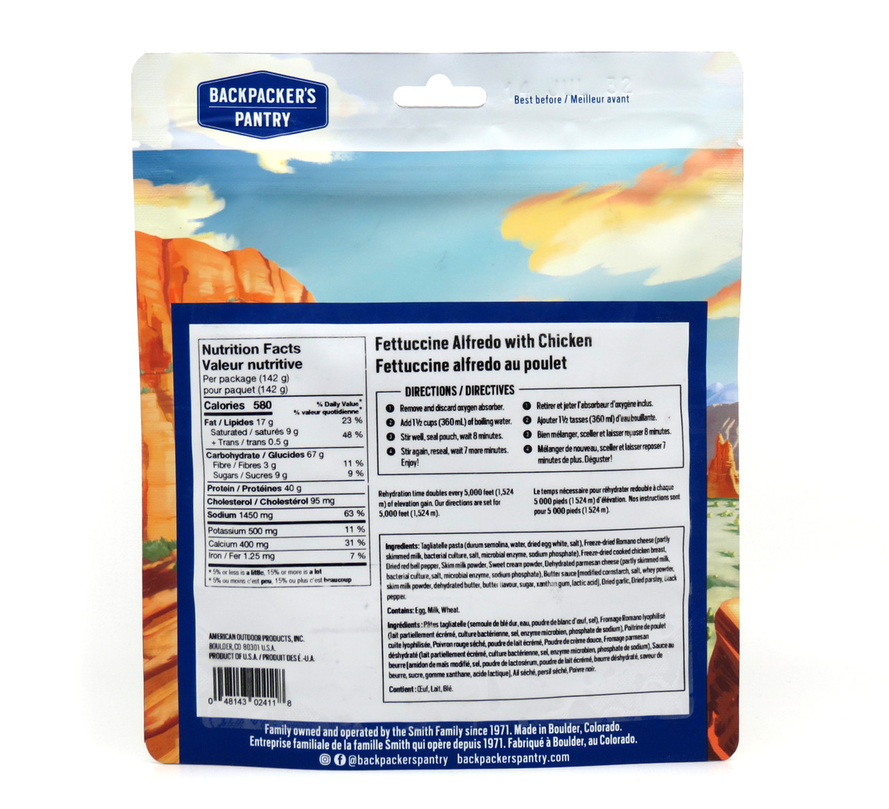 Backpacker's Pantry Fettuccini Alfredo with Chicken