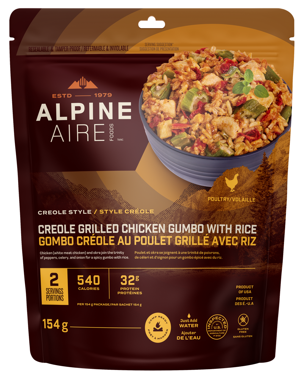 AlpineAire Creole Grilled Chicken Gumbo with Rice