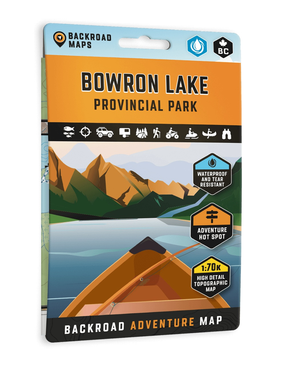 Backroad Mapbooks Bowron Lakes Provincial Park BC Map