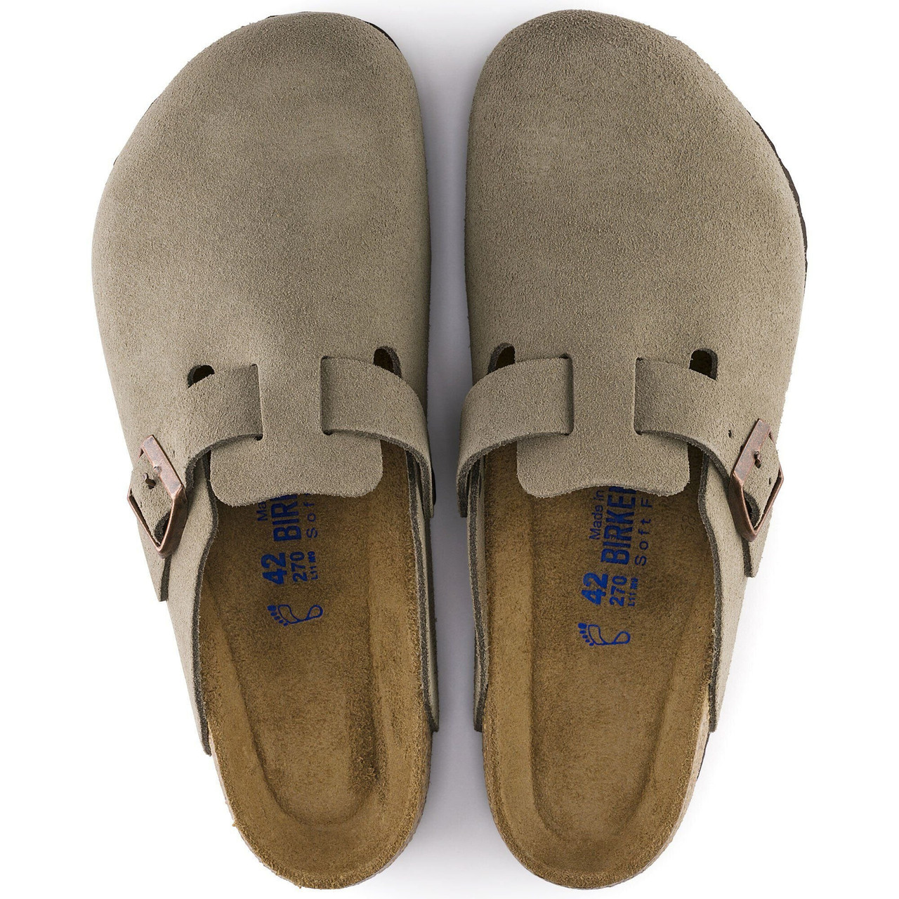 Birkenstock Boston Suede Leather Soft Footbed Clogs - Unisex