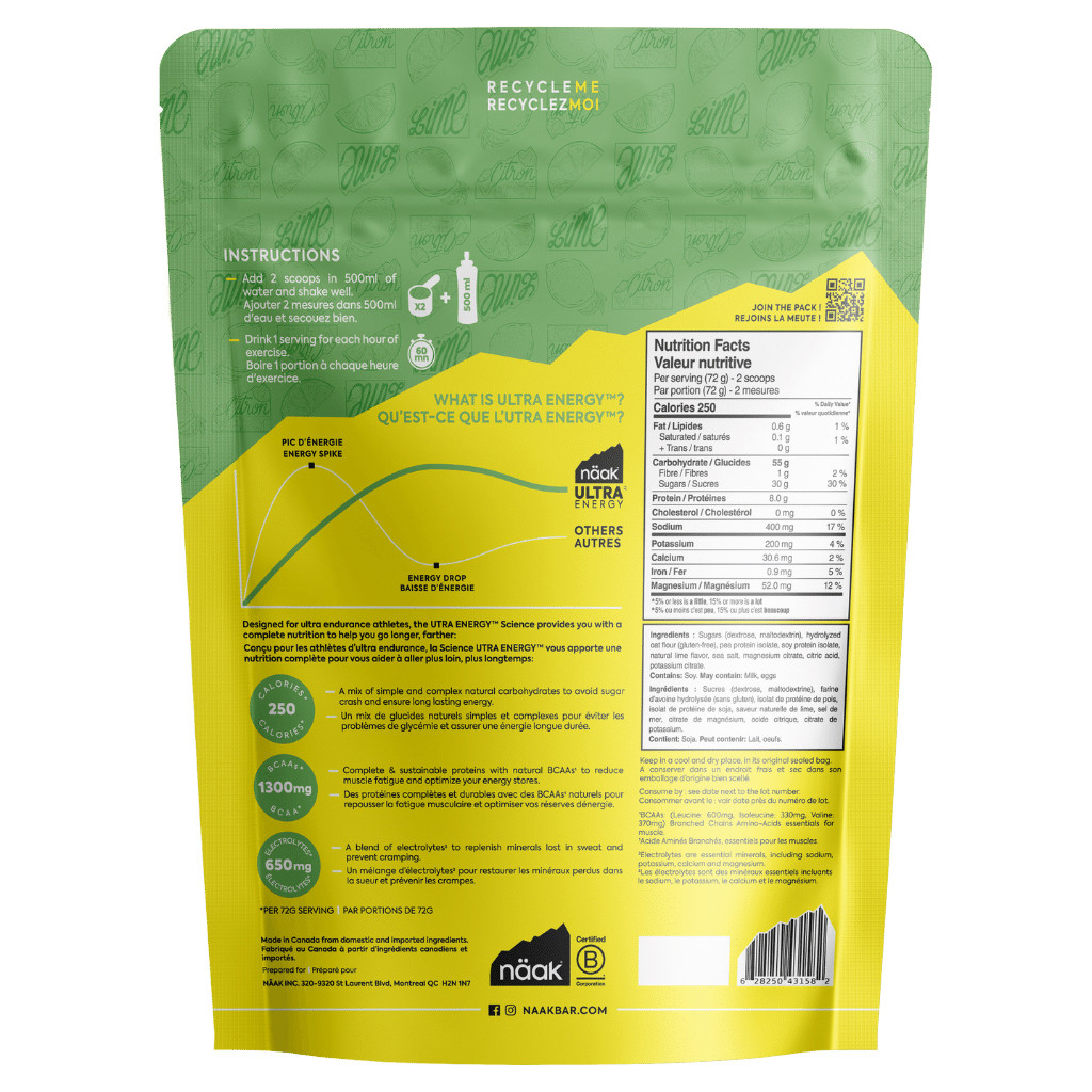 Naak Ultra Energy Drink Mix Lime