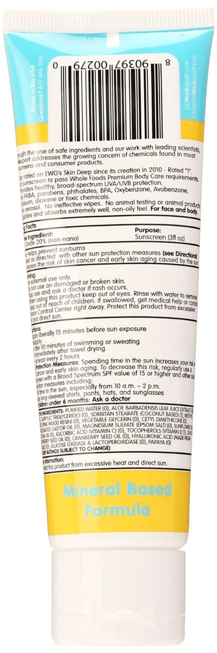 Thinksport SPF 50+ Sunscreen Travel Size 89ml - Infants to Youths