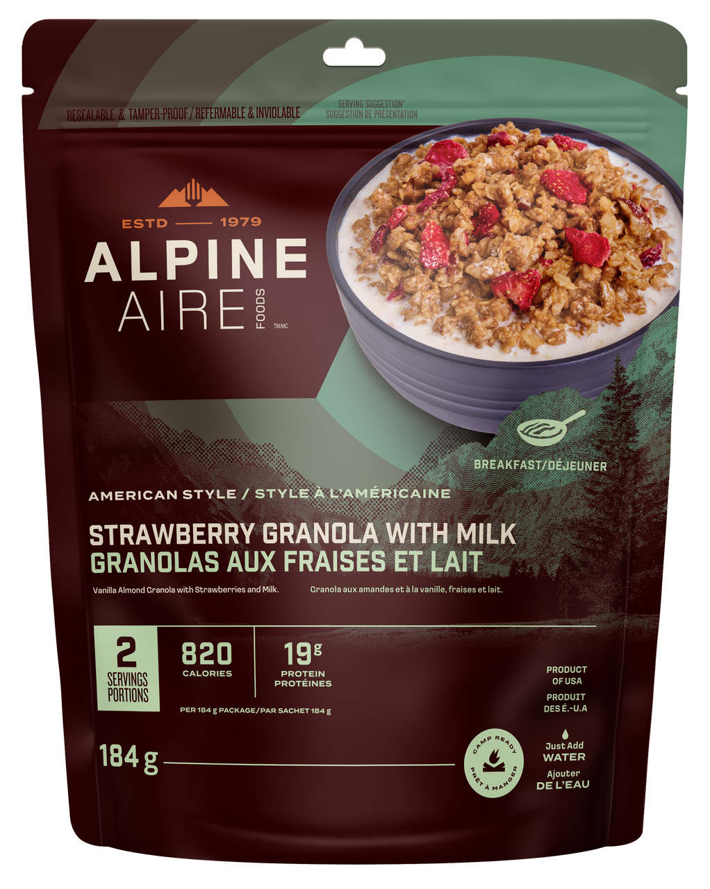 AlpineAire Strawberry Granola With Milk