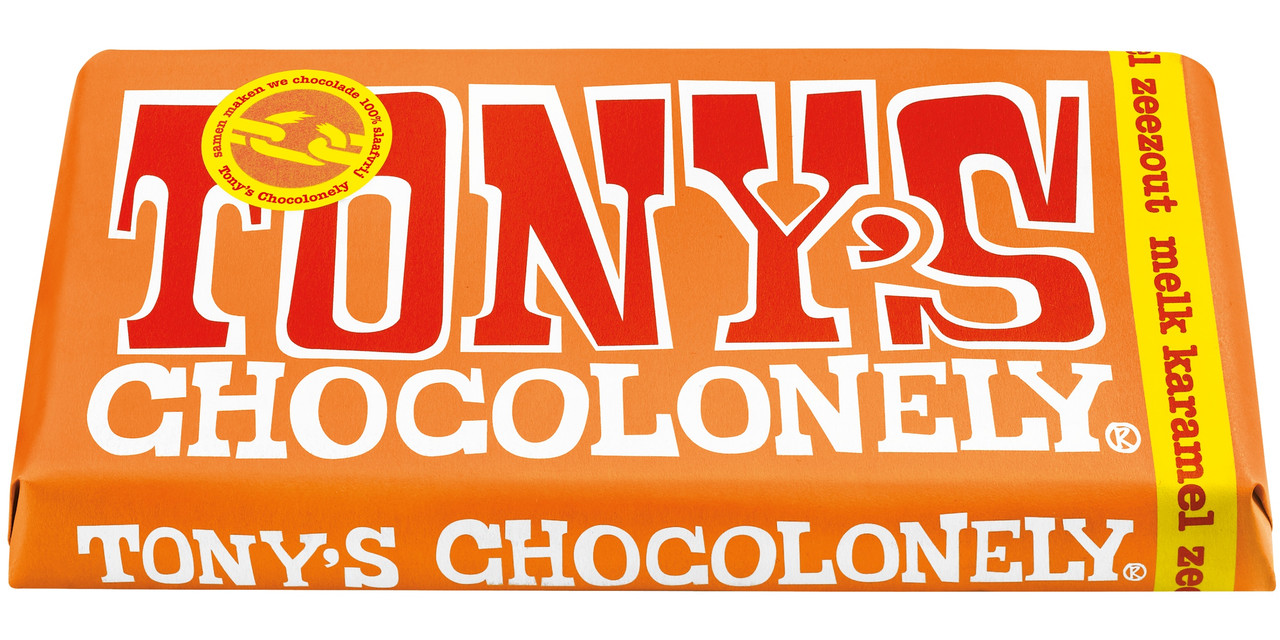 Tony's Chocolonely Milk Chocolate Caramel Sea Salt Bar