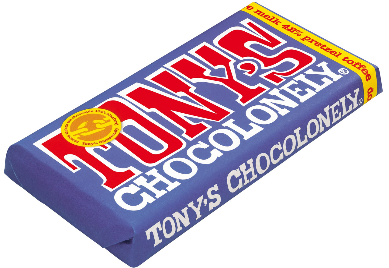Tony's Chocolonely Milk Chocolate Pretzel Toffee Bar