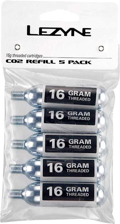 Lezyne CO2 Cartridges - 16g (5-Pack)