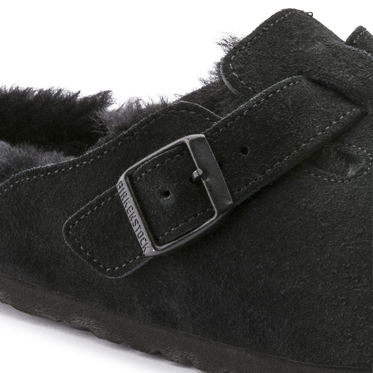 Birkenstock Boston Suede Shearling Clogs - Unisex