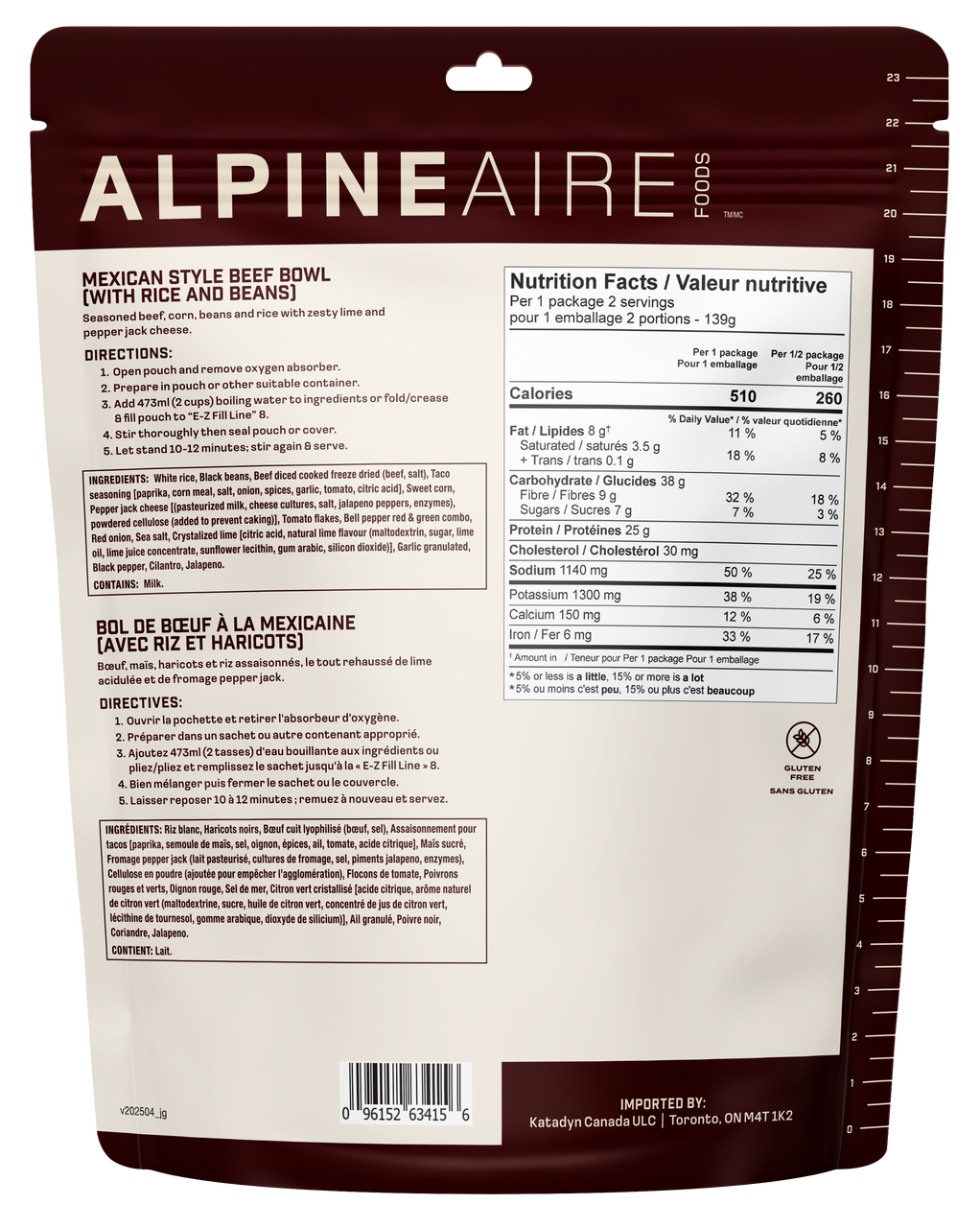 AlpineAire Mexican Style Beef Bowl