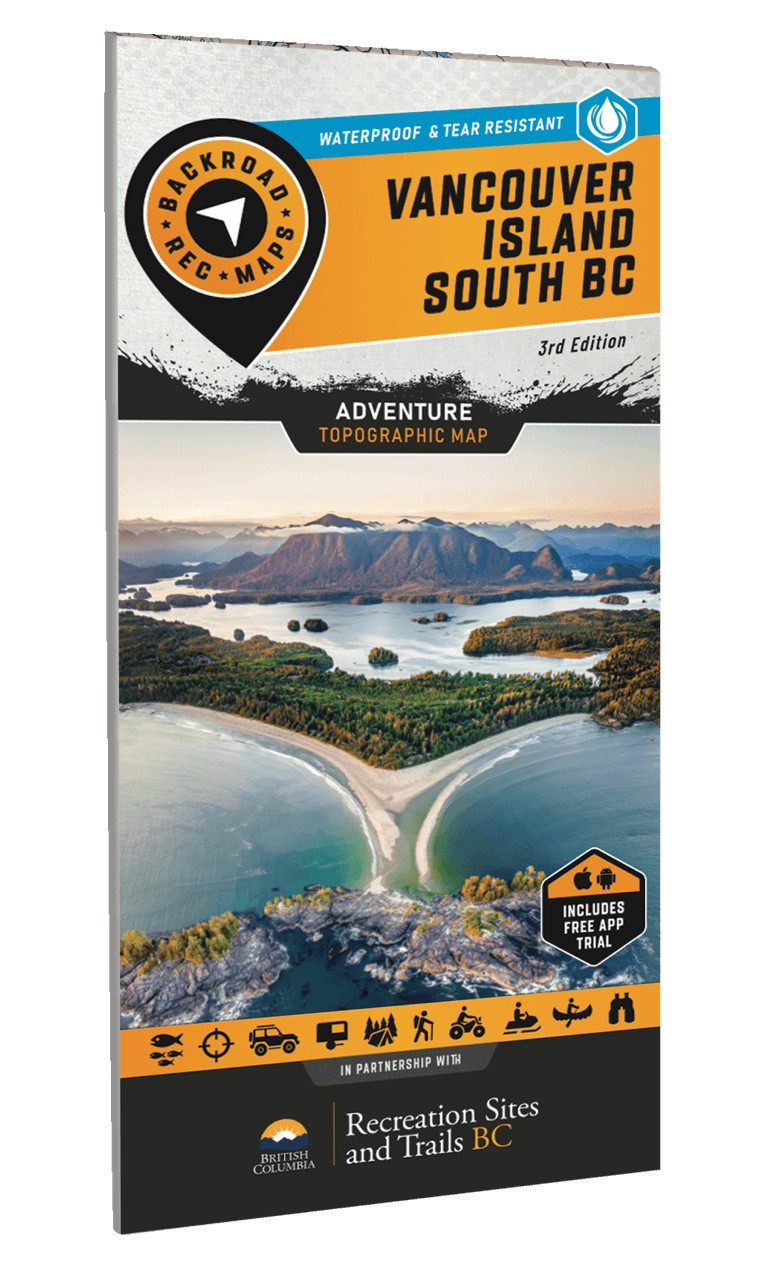 Backroad Mapbooks Vancouver Island South BC Waterproof Map
