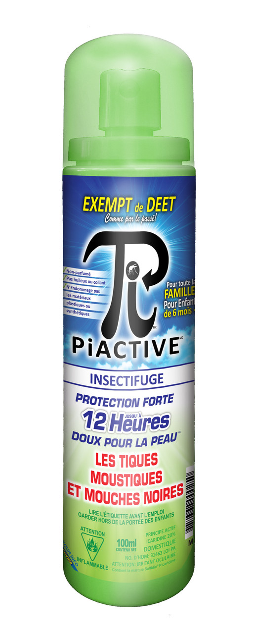 PiActive DEET FREE Travel Size Insect Repellent Pump Spray 100ml