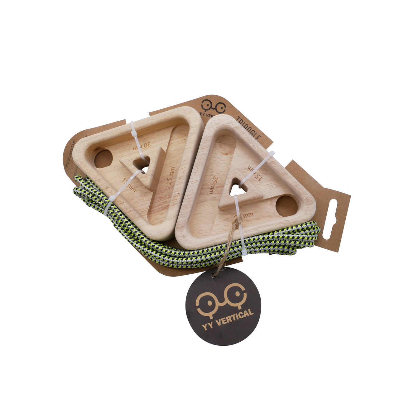 YY Vertical Triangle Wood Portable Hangboard