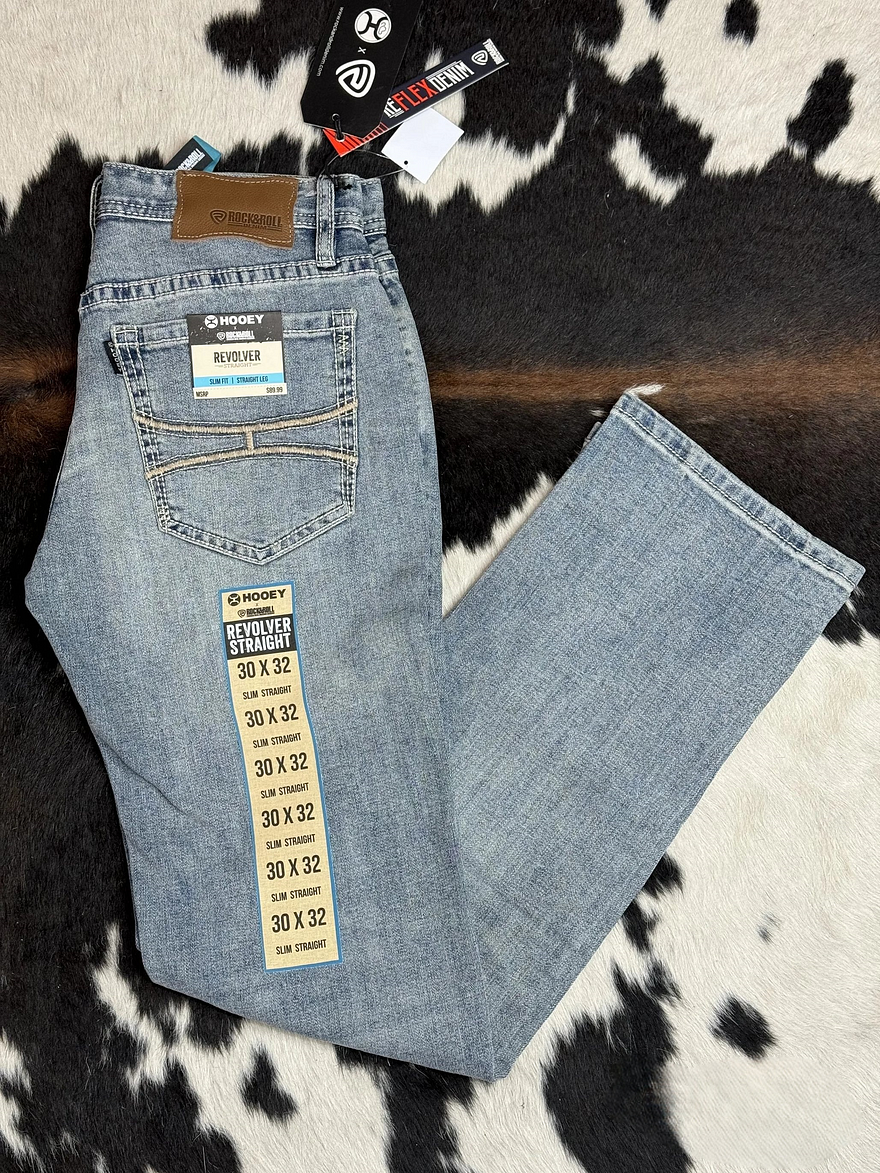 Black Slim Straight Western Jeans - BM1RD02484