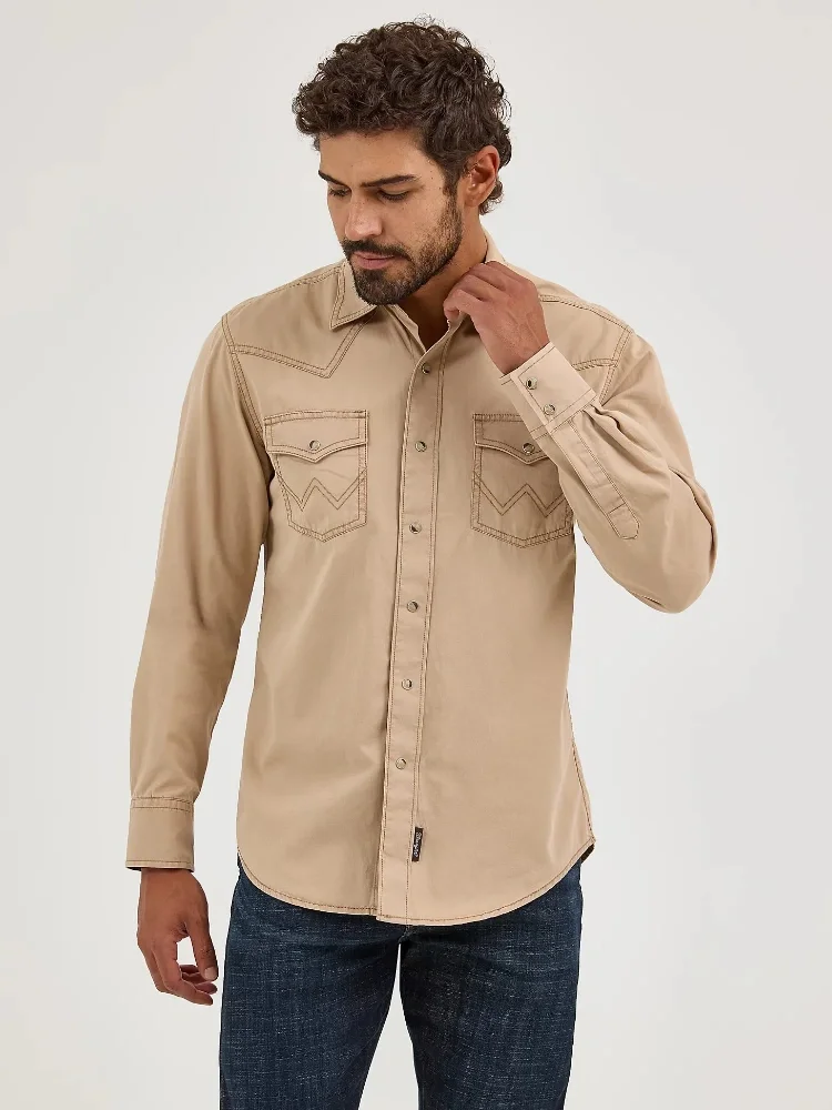 WRANGL SHIRT RETRO BROWN LONG SLEEVE 9916