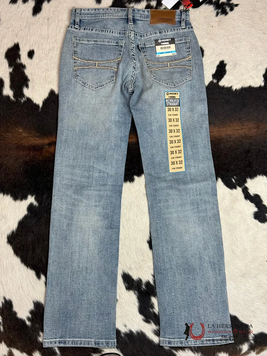 Black Slim Straight Western Jeans - BM1RD02484