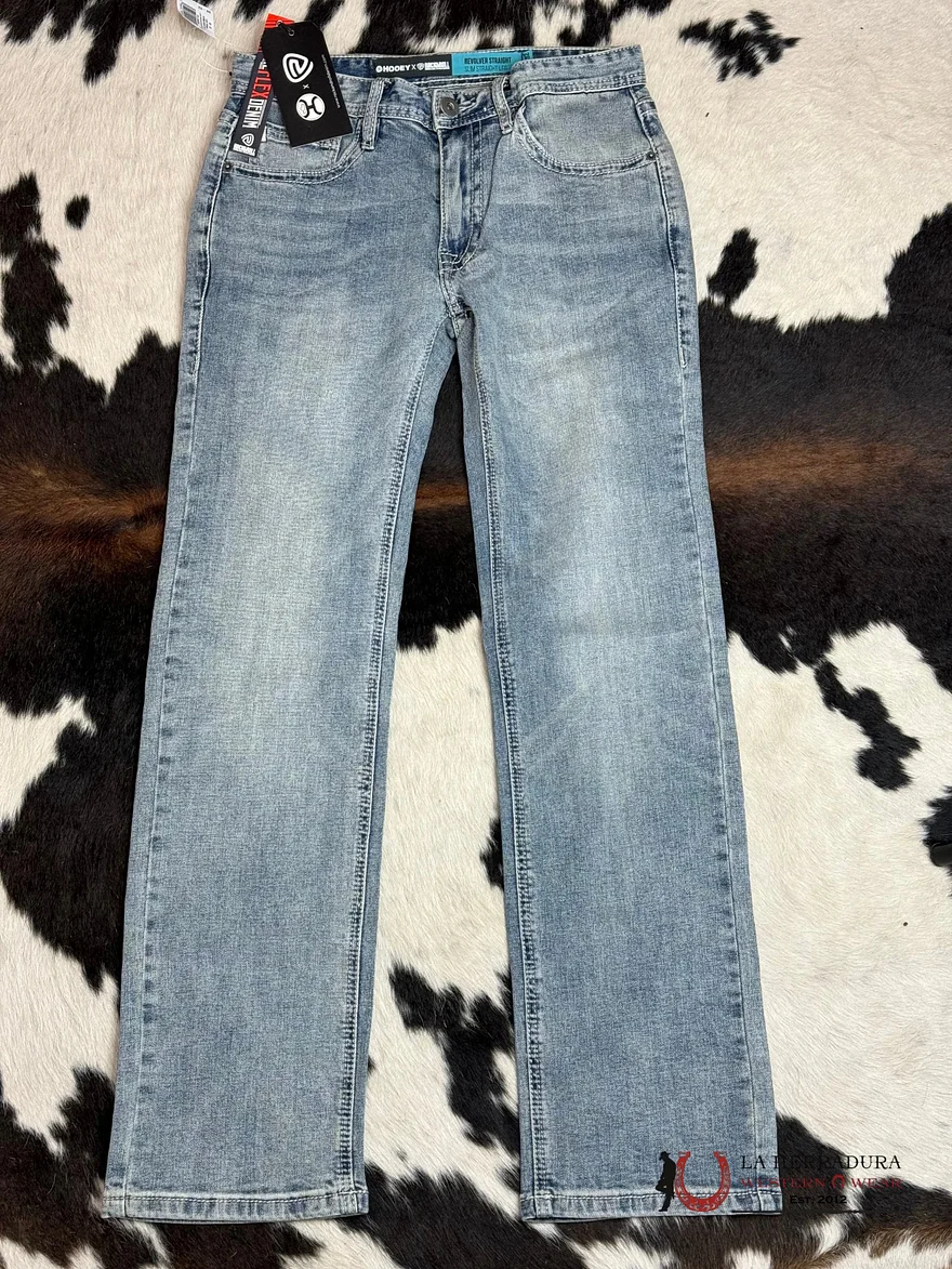 Black Slim Straight Western Jeans - BM1RD02484