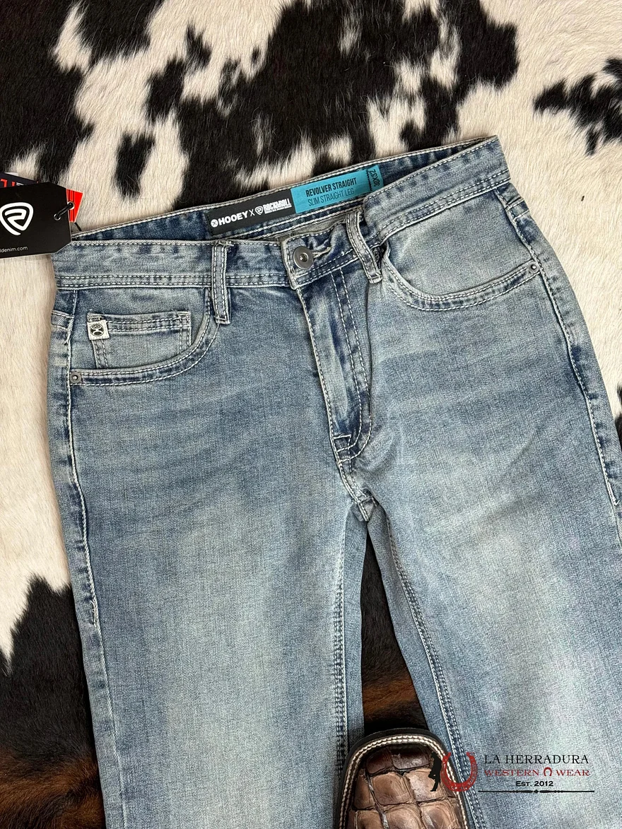 Black Slim Straight Western Jeans - BM1RD02484