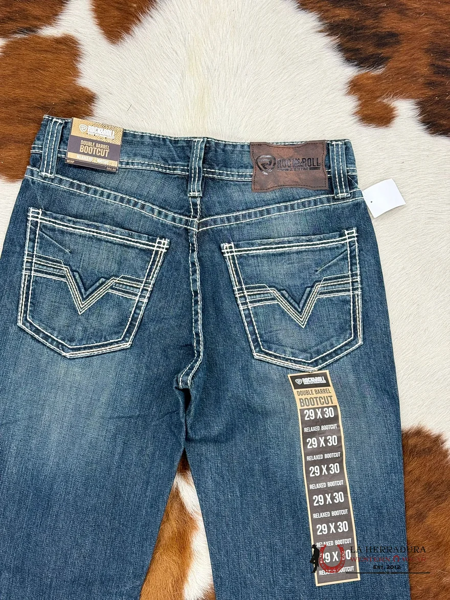 Western Bootcut Jeans Vintage Style - 4813