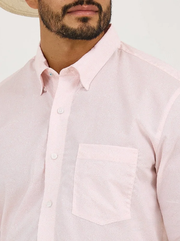 WRANGL SHIRT CLASSIC FIT PINK LONG SLEEVE 9682