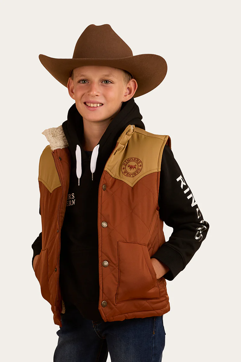 Kynuna Kids Puffer Vest - Tobacco / Tan