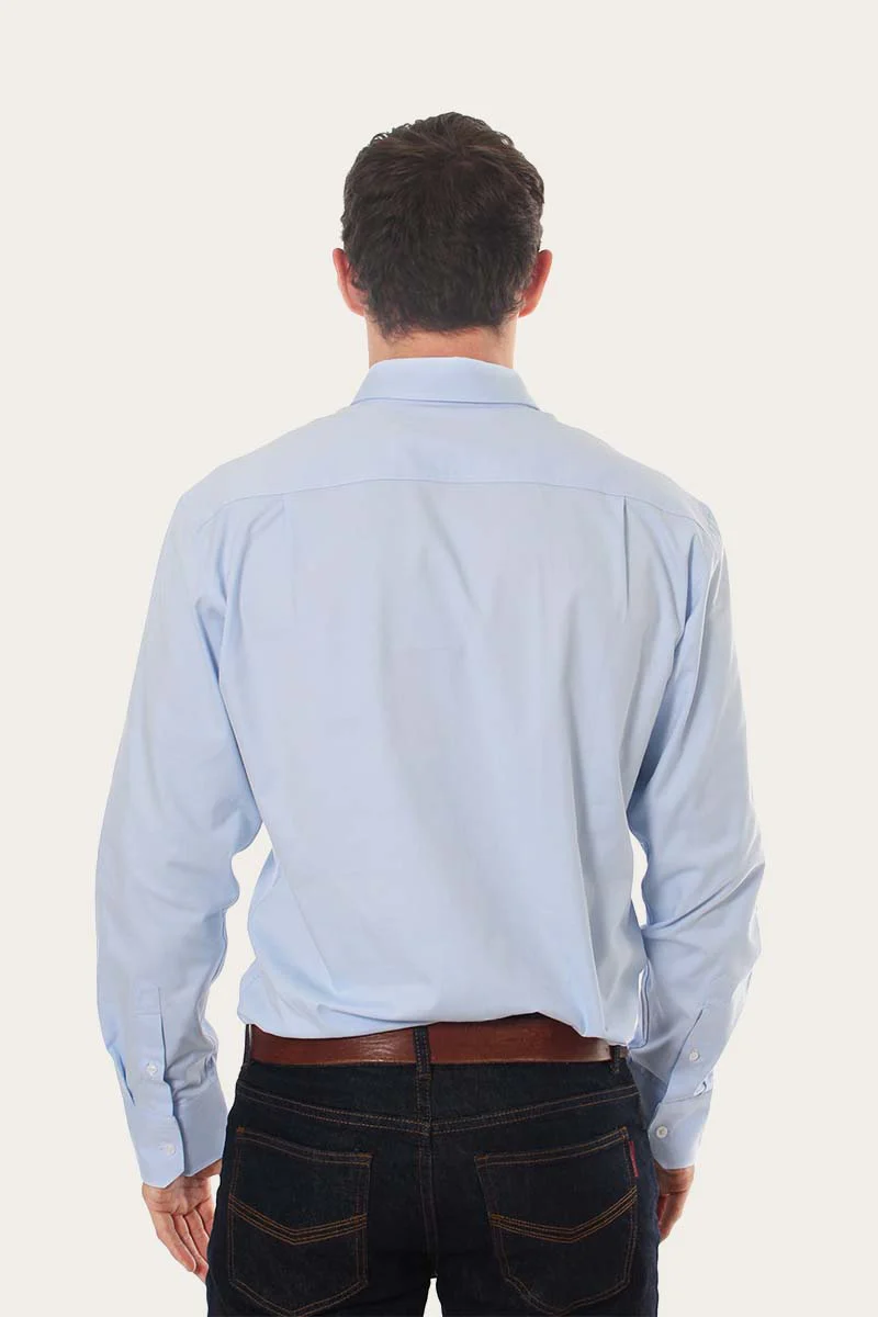 Heritage Mens Plain Dress Shirt - Chambray Blue