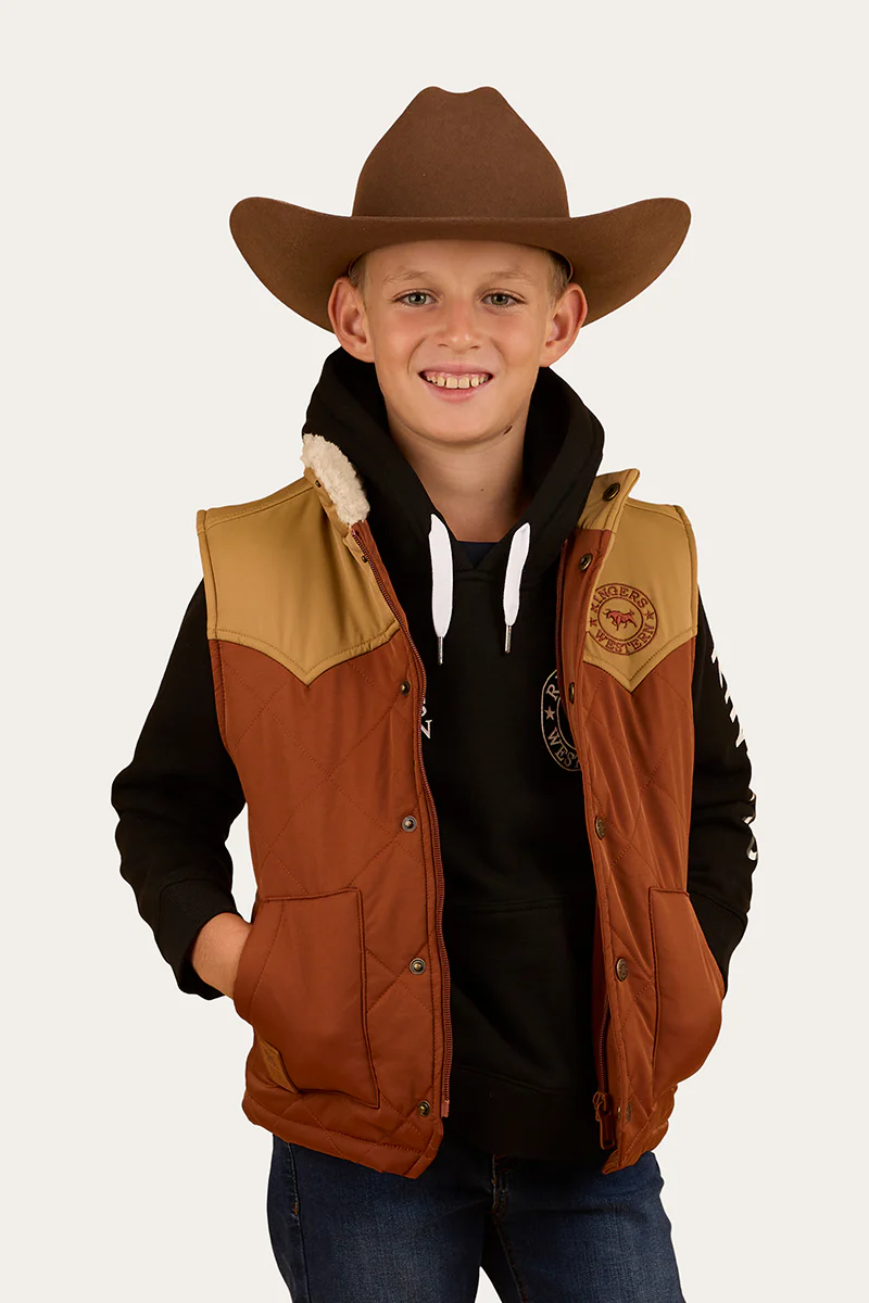 Kynuna Kids Puffer Vest - Tobacco / Tan