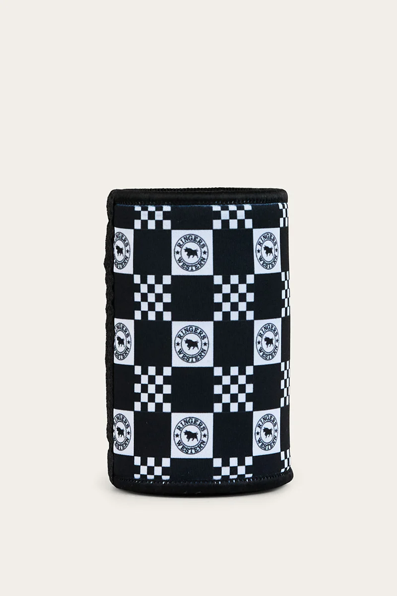 RW Check Stubby Cooler - Navy