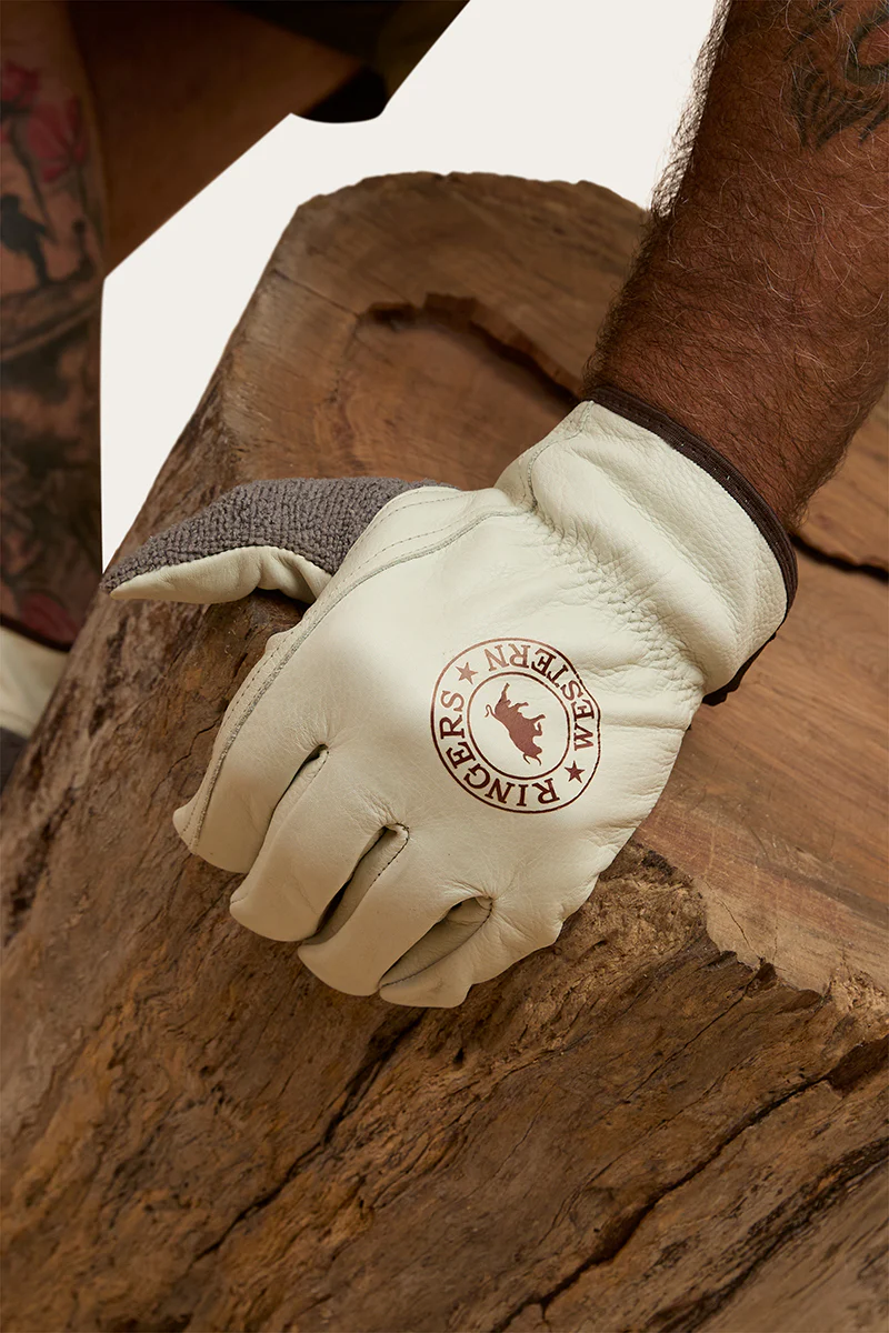 Big Dog Leather Gloves - Ivory