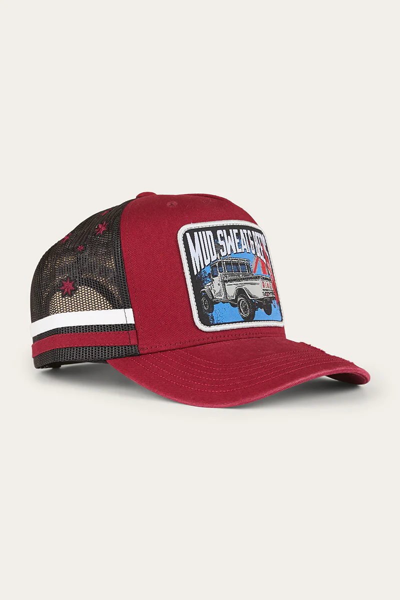 Mud Sweat Beers Deep Fit Trucker Cap - Maroon