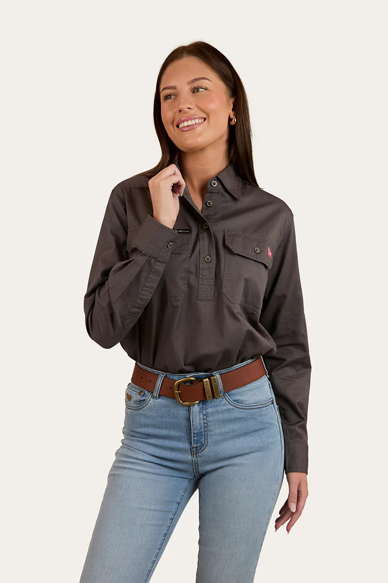Condora Womens Half Button Work Shirt - Magnum