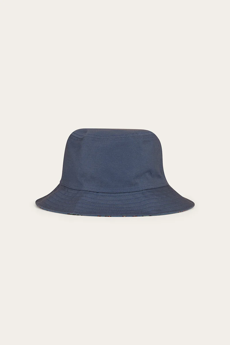 Mini Cowboy Kids Reversible Bucket Hat - Yale Blue