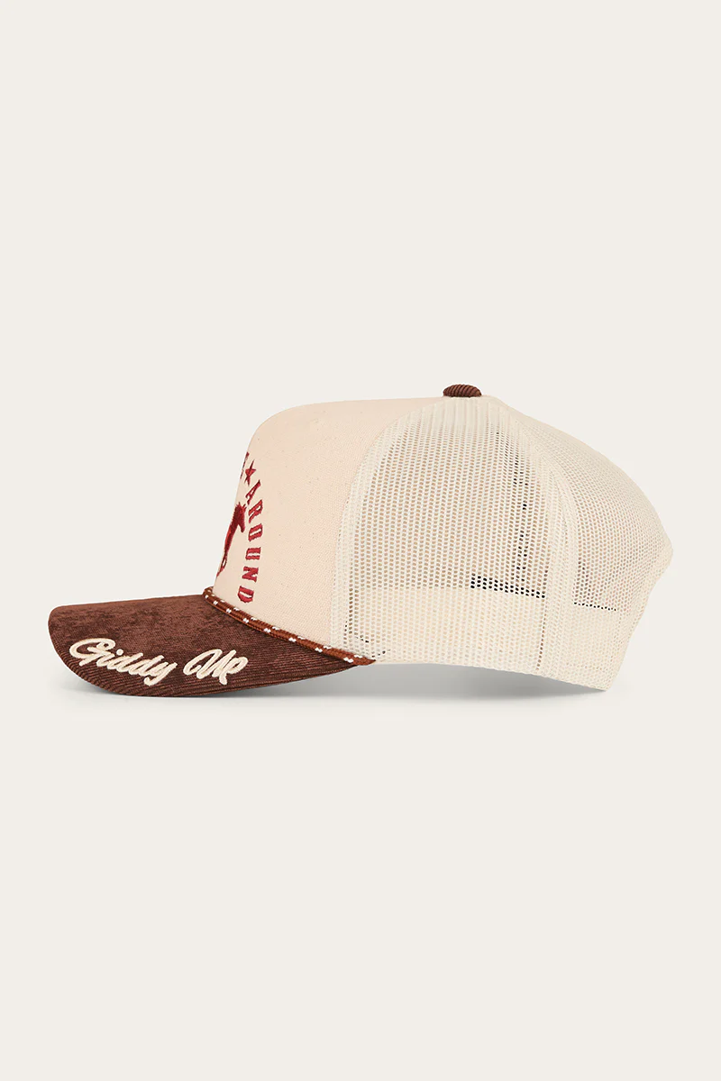 Lets Horse Around Trucker Cap - Off White / Chocolate