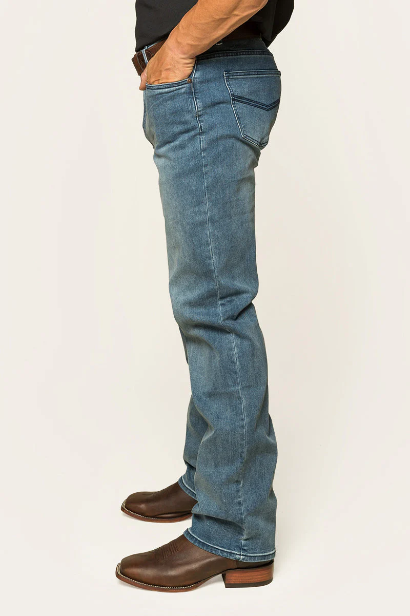 Sturt Mens Relaxed Leg Jeans - Light Blue