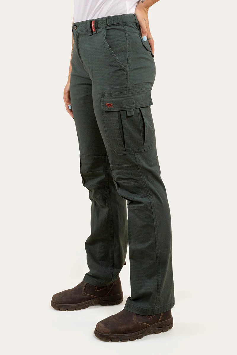 Zeehan Womens Ripstop Work Pants - Forest Green