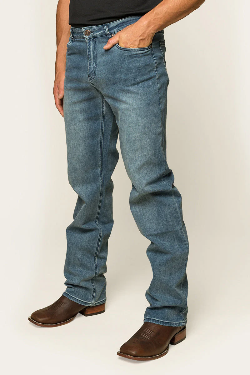 Sturt Mens Relaxed Leg Jeans - Light Blue