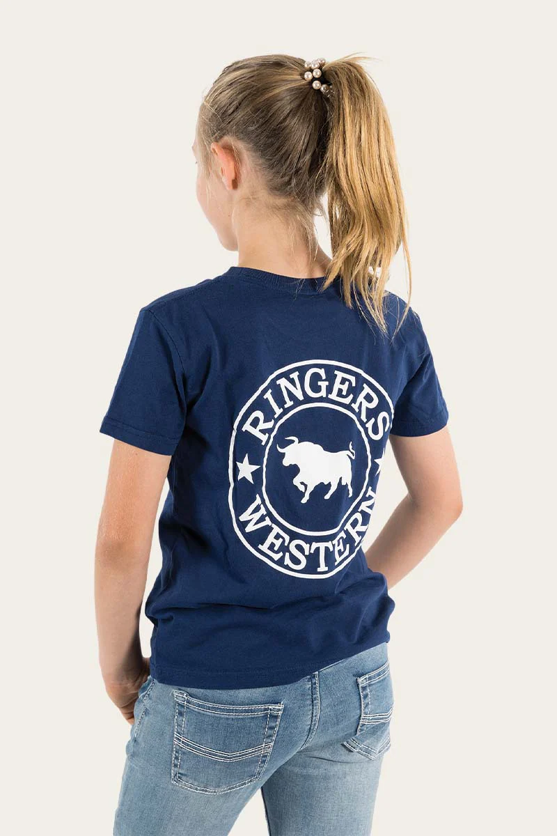 Signature Bull Kids Classic T-Shirt - Navy/White