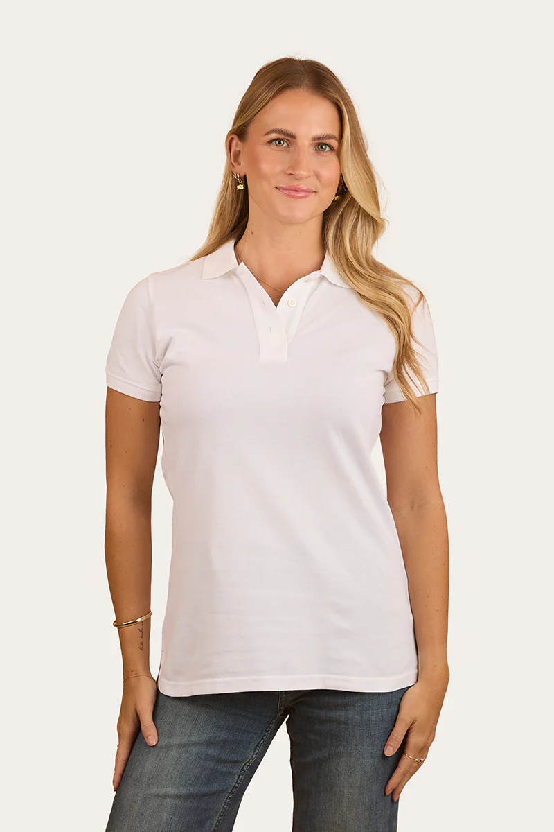 Custom Womens Polo - White