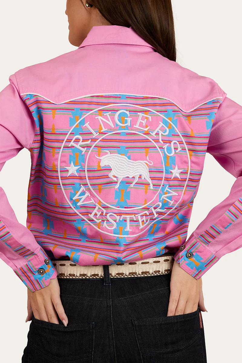 Burdekin Womens Limited Edition Full Button Work Shirt - Pastel Pink