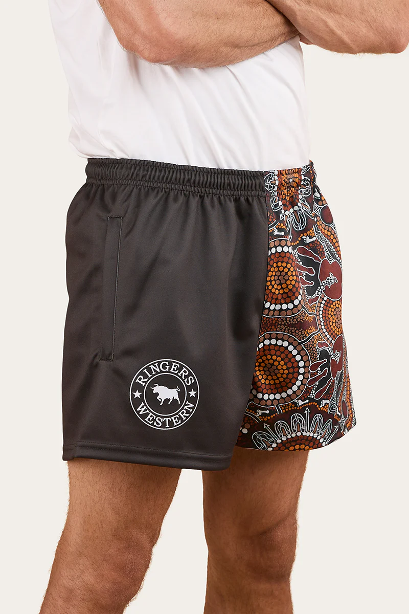 Walkabout Warrior Footy Short - Charcoal / Multi