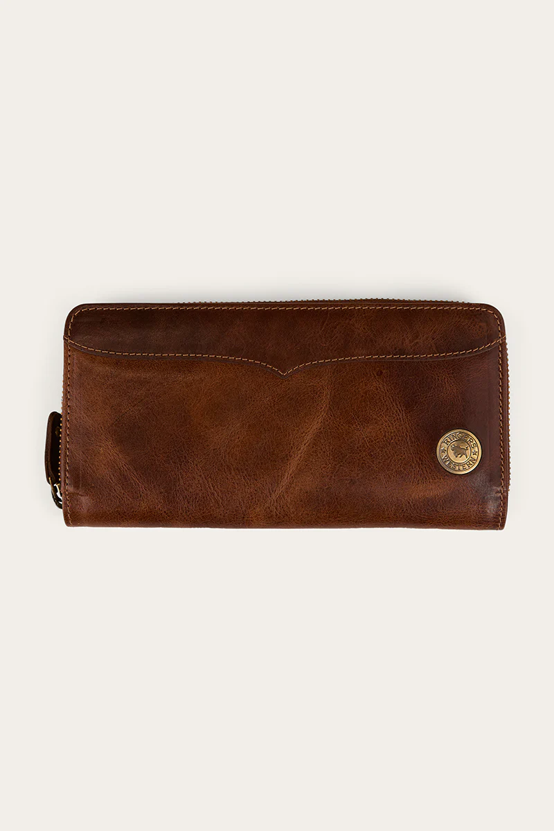 Toro Dama Zip Purse - Cognac