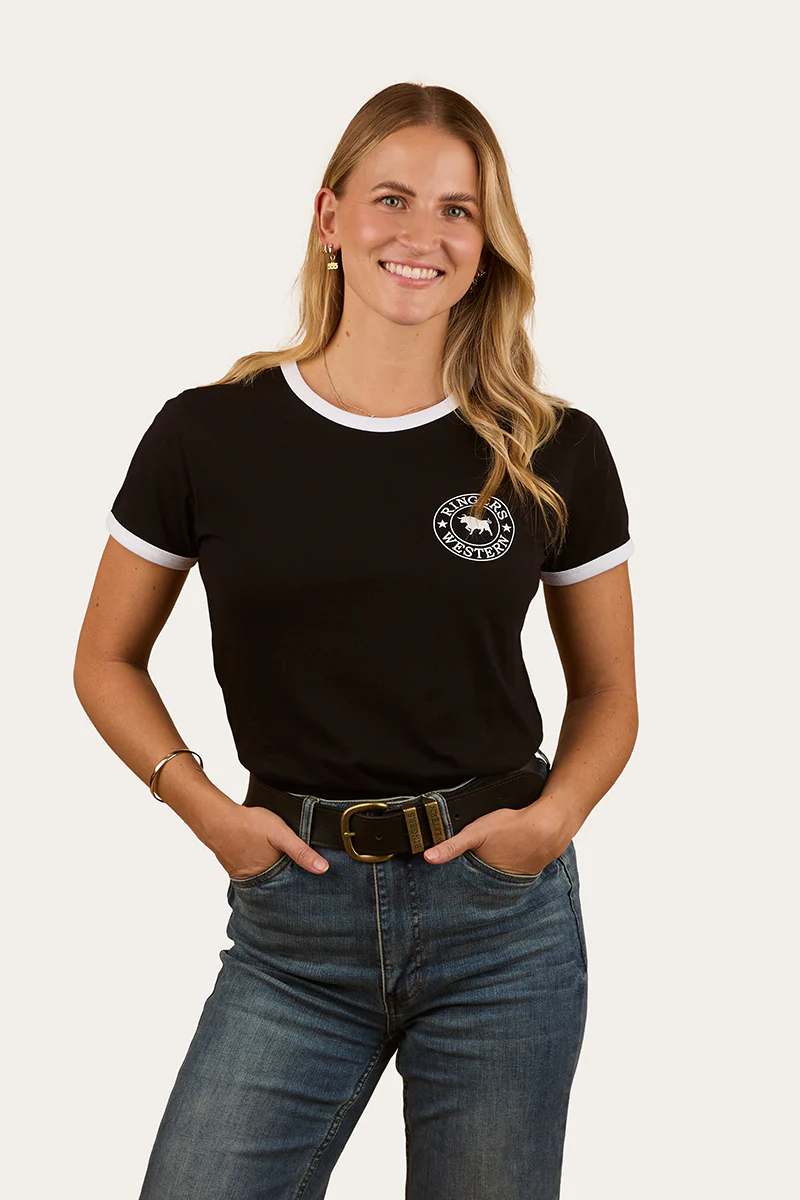 Signature Bull Ringers T-Shirt - Black / White
