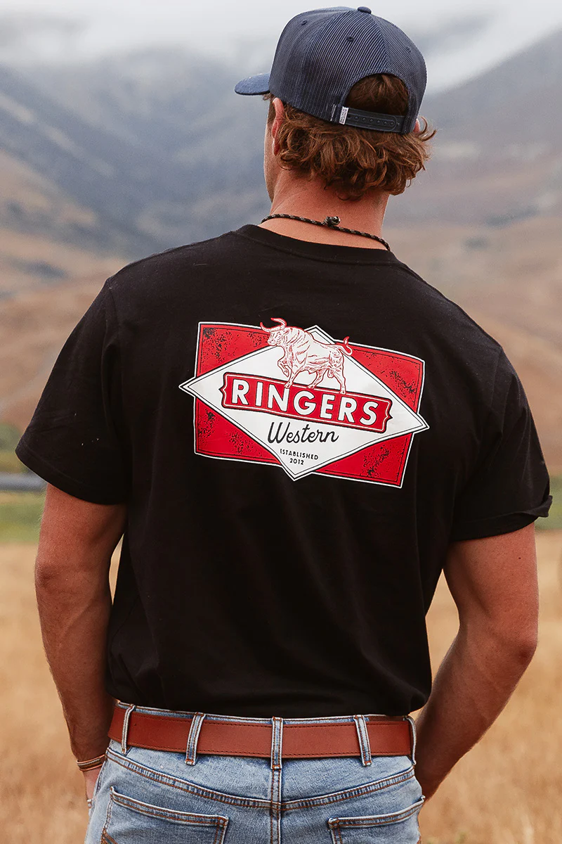 Hometown Mens Loose Fit T-Shirt - Black