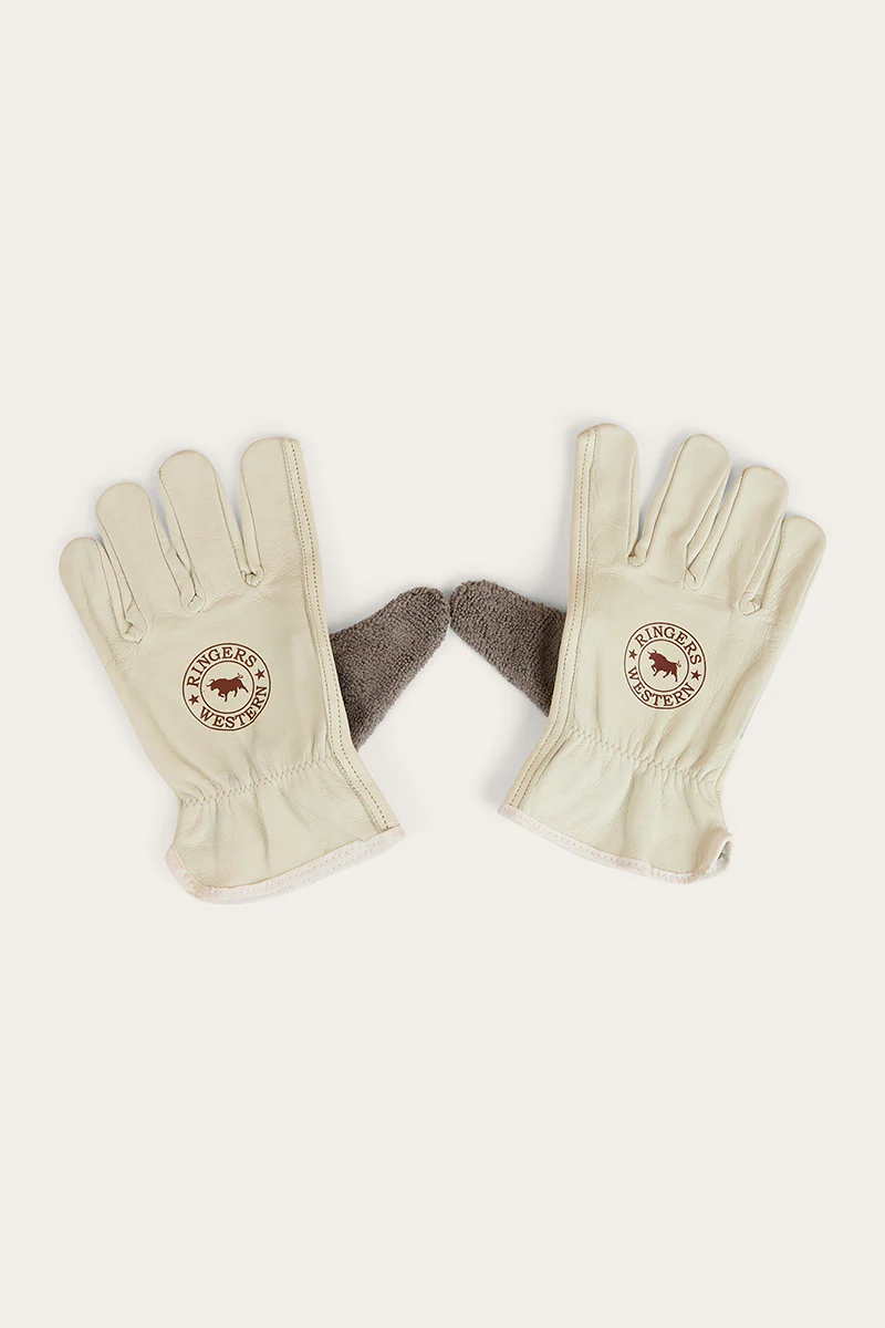 Big Dog Leather Gloves - Ivory