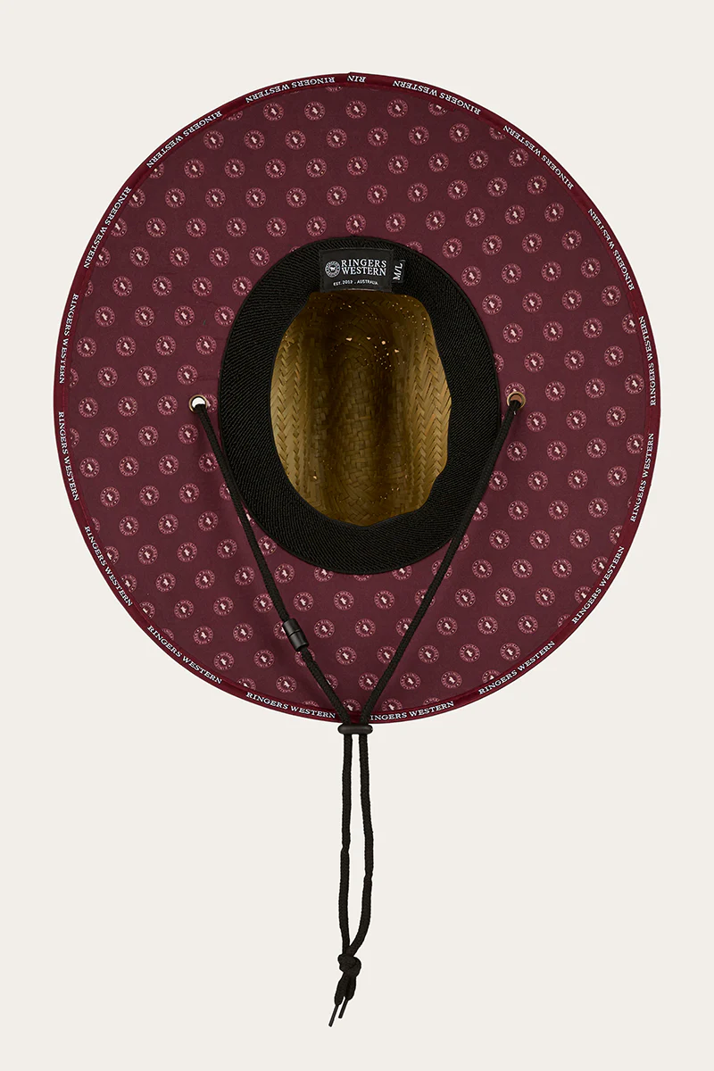 Paddy Straw Hat - Burgundy